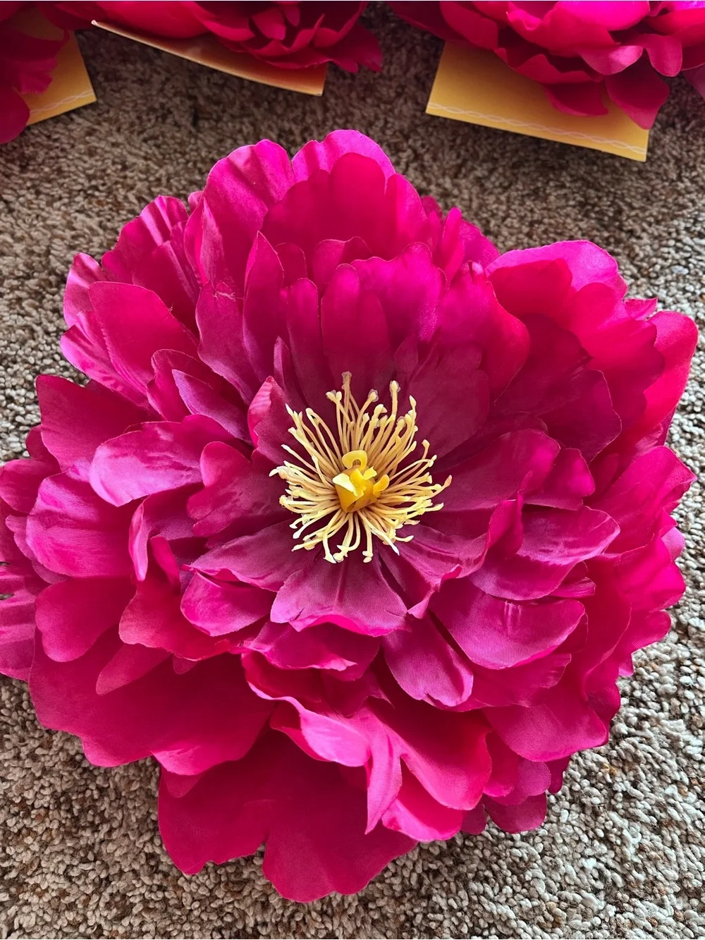 Ashland (set of 4) Faux Peony Flower Wall Accent - Burgundy